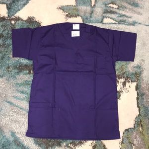 XS purple scrub top